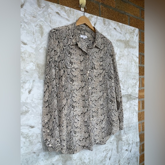 Equipment Slim Signature snake effect print silk shirt XXL - Picture 6 of 14